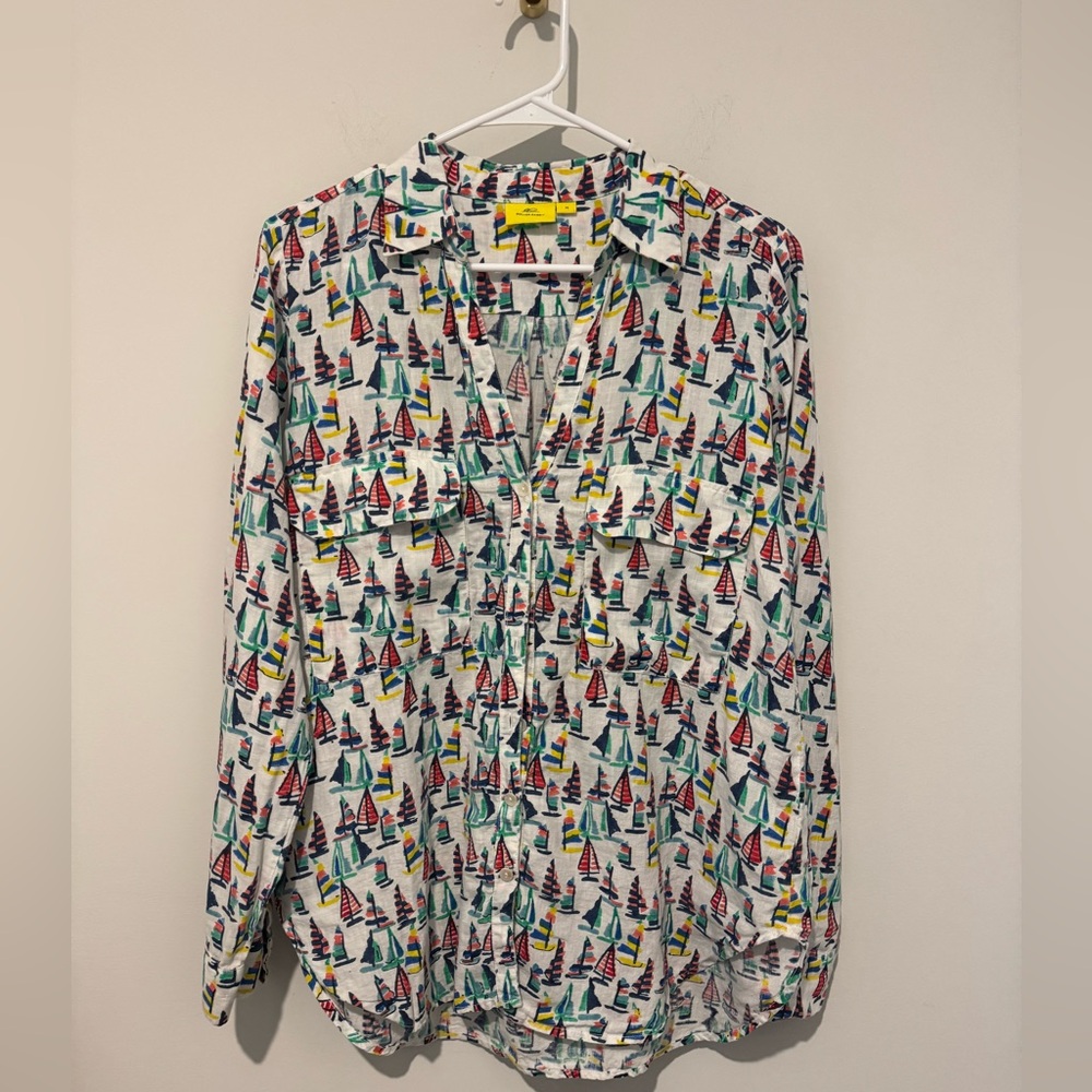 Roller Rabbit Multicolor Sailboat Blouse